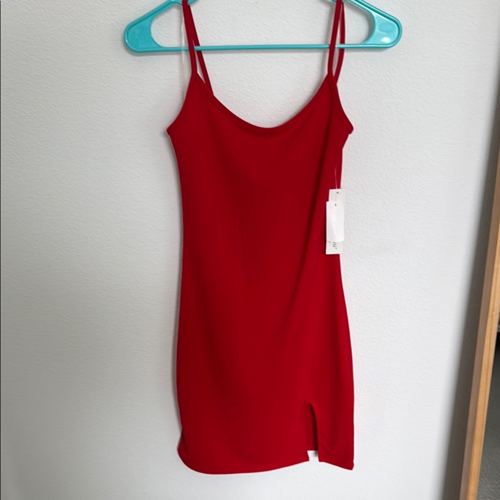 Elegant Red Slip Dress